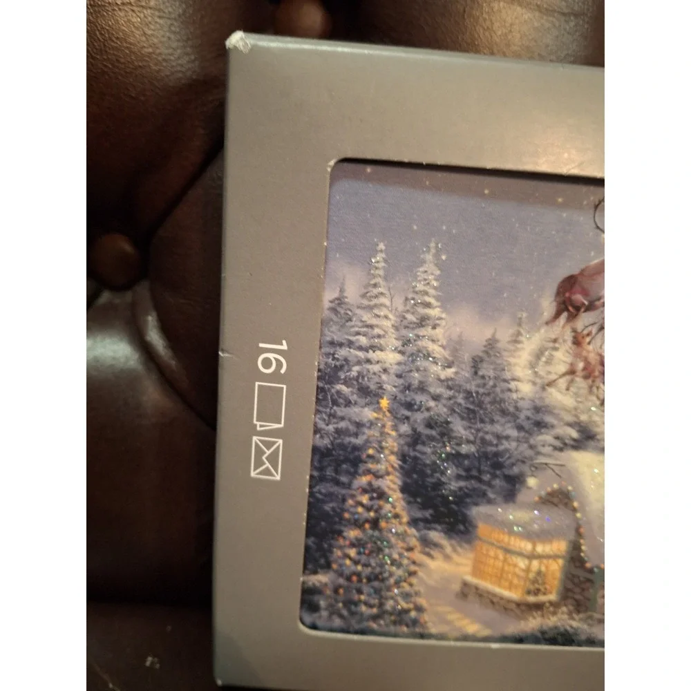 Thomas Kinkade Hallmark Christmas Cards 'Dash Away All' New Factory Sealed
